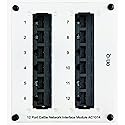 Legrand - OnQ 8 Port Cat 5e Network Interface Module, RJ45 Network Switch, High-Density Mini Patch Panel, Keystone Ports Labeled 1 Through 12, Grey