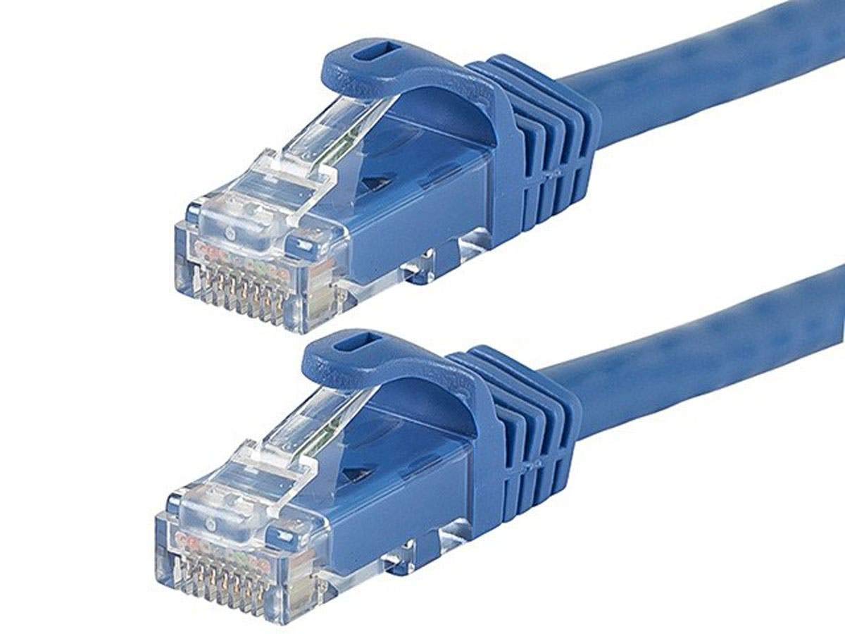 Patch Cord,Cat 6,Flexboot,Blue,100 ft.