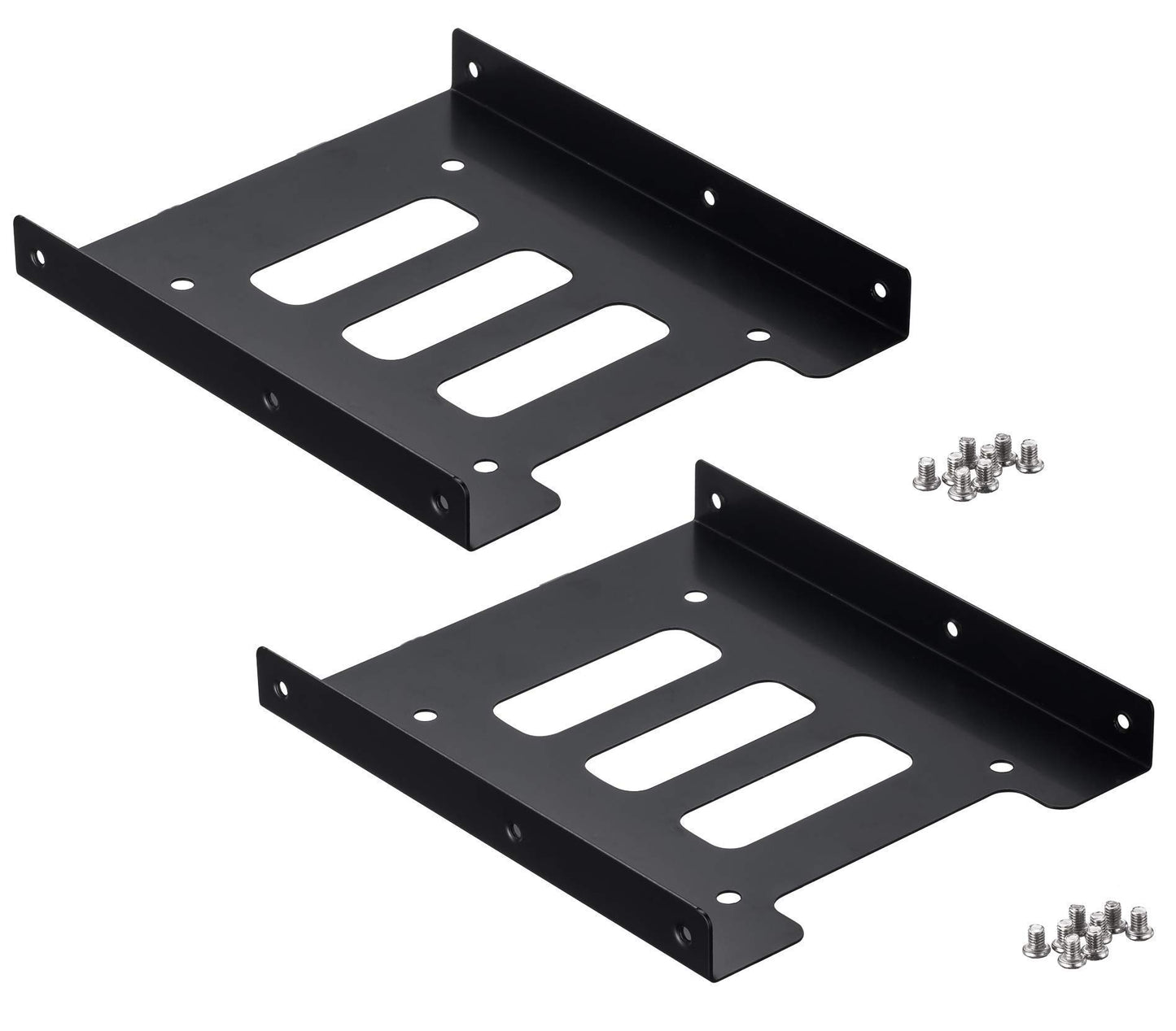Ruaeoda SSD Mounting Bracket 2.5 to 3.5 Adapter 2 Pack,SSD Bracket SSD Tray Adapter 2.5" to 3.5" HDD SSD Hard Disk Drive Bays Holder Metal Mounting