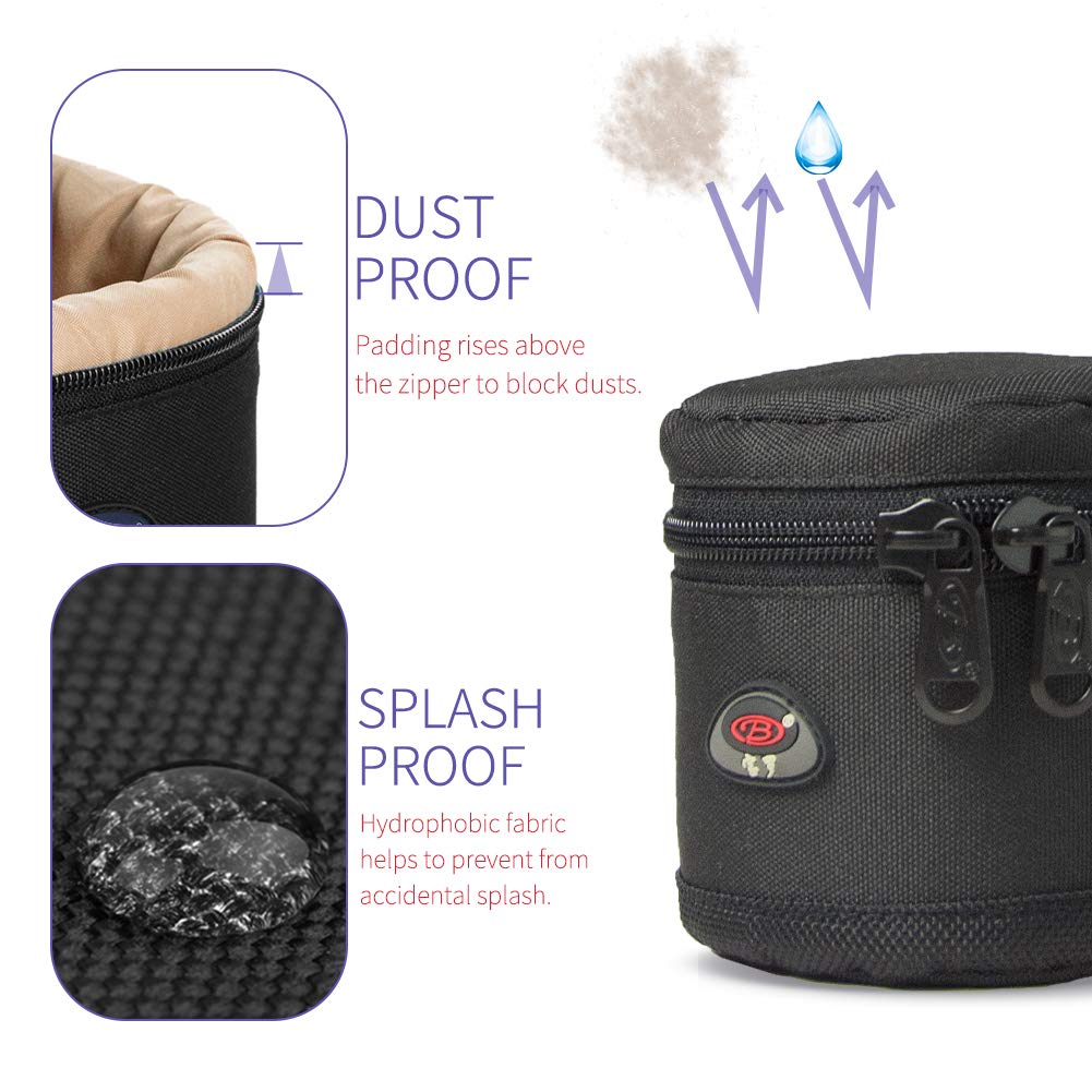 BPAULL Camera Lens Case DSLR Camera Lens Bag Fits for Camera Lens