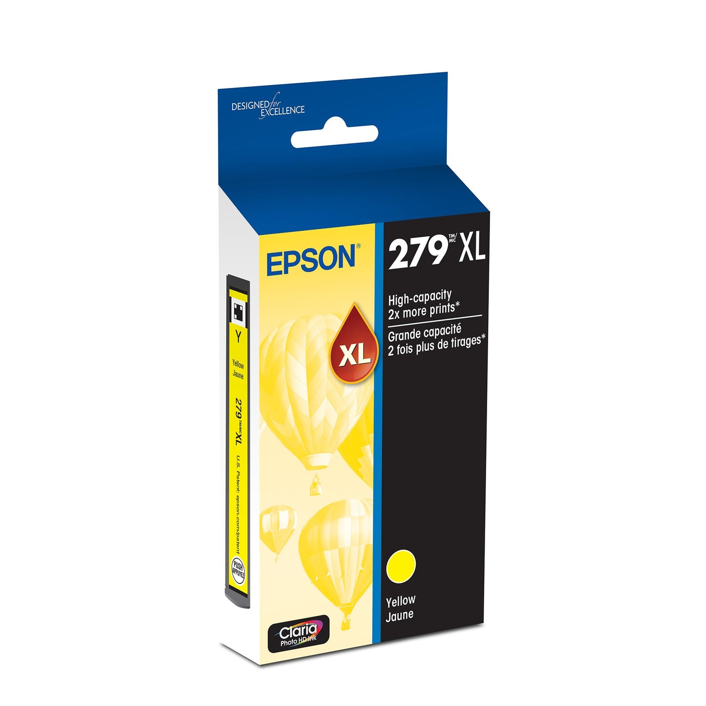 Epson 279 Claria Photo HD Ink High Capacity Yellow Cartridge (T279XL420-S) Works with Expression Photo XP-980