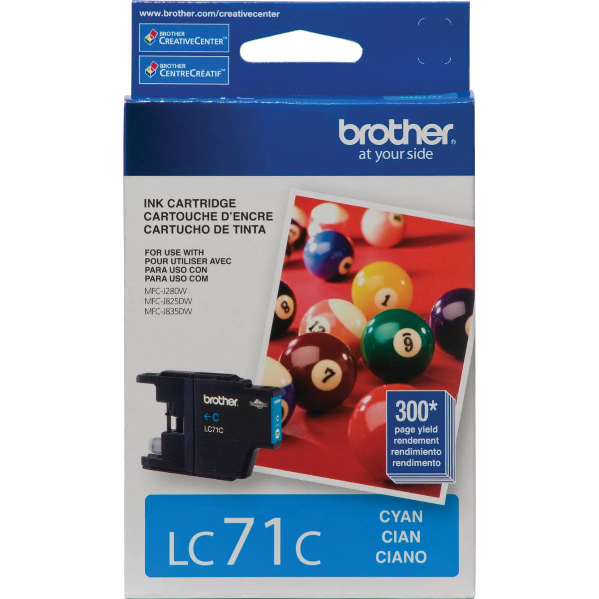 Brother 2 Pack LC71 Innobella Standard Yield Cyan Ink Cartridge, 300 pages Yield