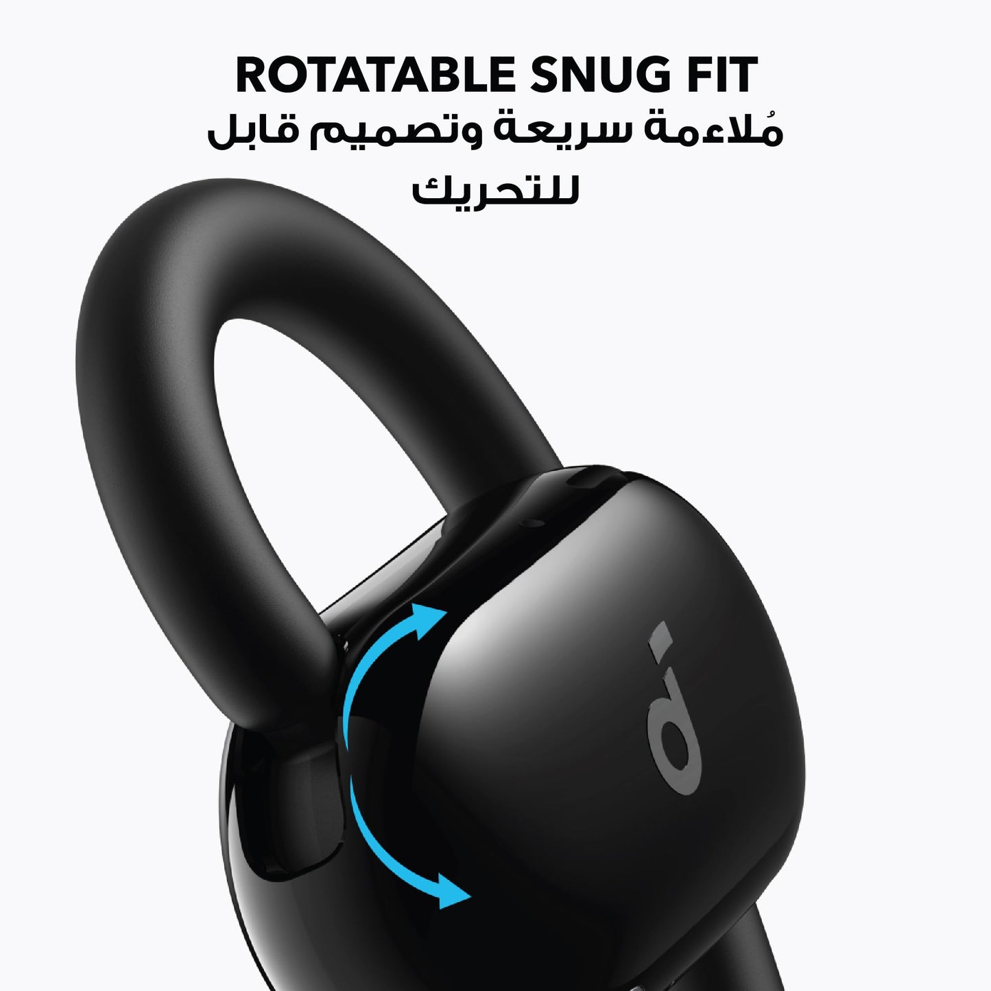 Soundcore V20i by Anker Open-Ear Headphones, Adjustable Ear Hooks,Ultra-Comfort,Snug Fit, Powerful Sound, Clear Calls, IP55, LED Lights, 36H Playtime