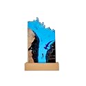 DiscoverSharks Hammerhead LED Ocean Night Light - Recycled Resin Ocean Lamp - Office, Desk, Bathroom or Bedroom Night lamp. Shark Night Light