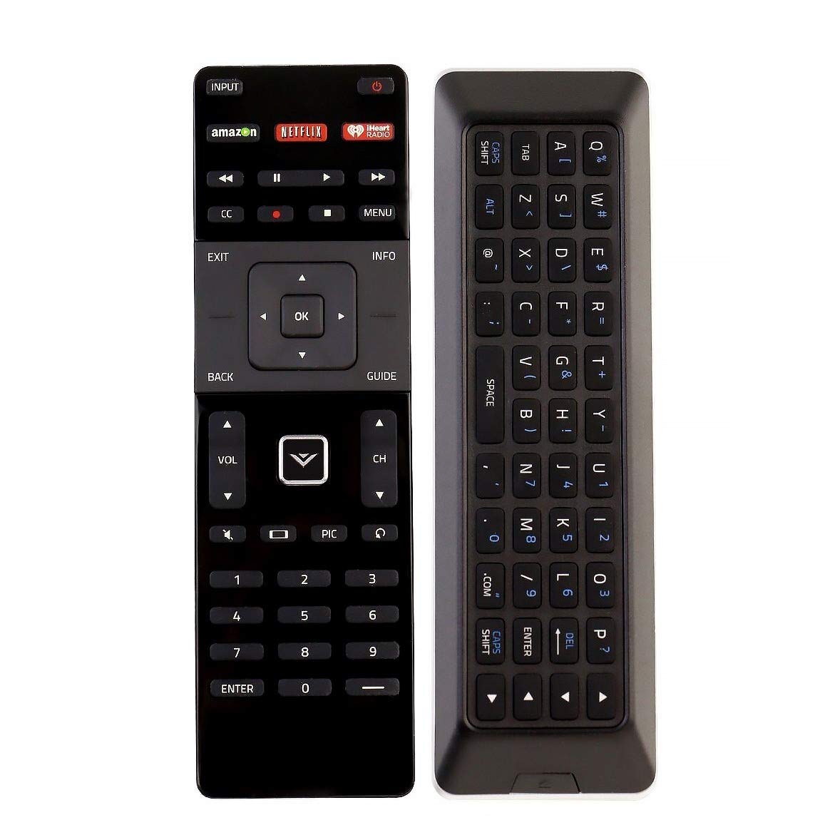 New QWERTY Dual Side Remote XRT500 with Backlight fit for 2015 2016 VIZIO Smart app Internet tv