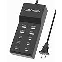 USB C Charger Block 10-Port USB-C Charging Station 6 USBC Ports & 4 USB-A Ports Total 50W USB Power Strip for Multi Devices for iPhone 16 17 15 14 13