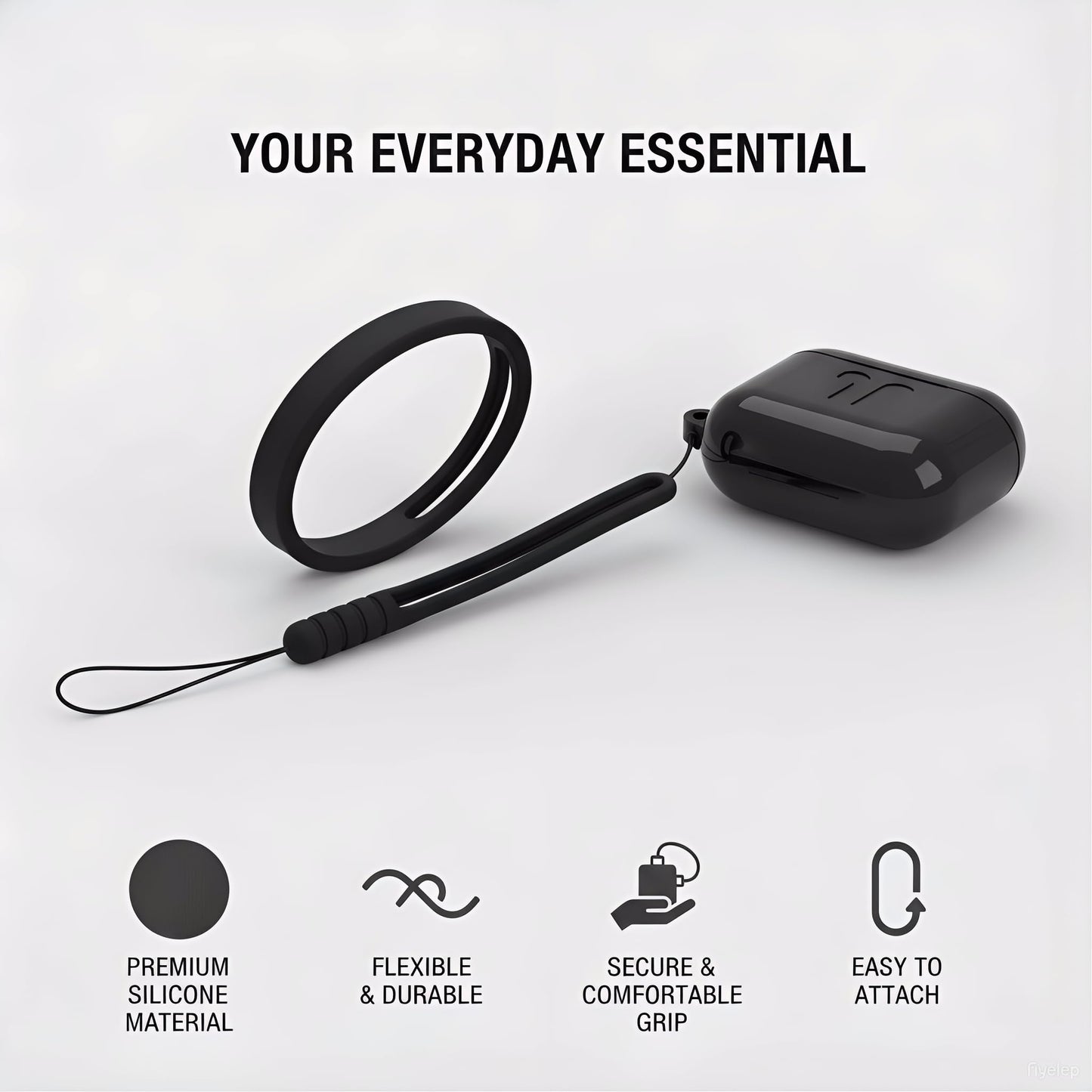 ZvveIIa Silicone Finger Lanyard Phone Grip Strap 10PCS - Anti-Drop Finger Ring Holder for iPhone Samsung - Grip, Multi-Functional Keychain Accessory