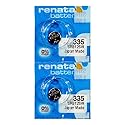 Renata 335 SR512SW Batteries - 1.55V Silver Oxide 335 Watch Battery (2 Count)
