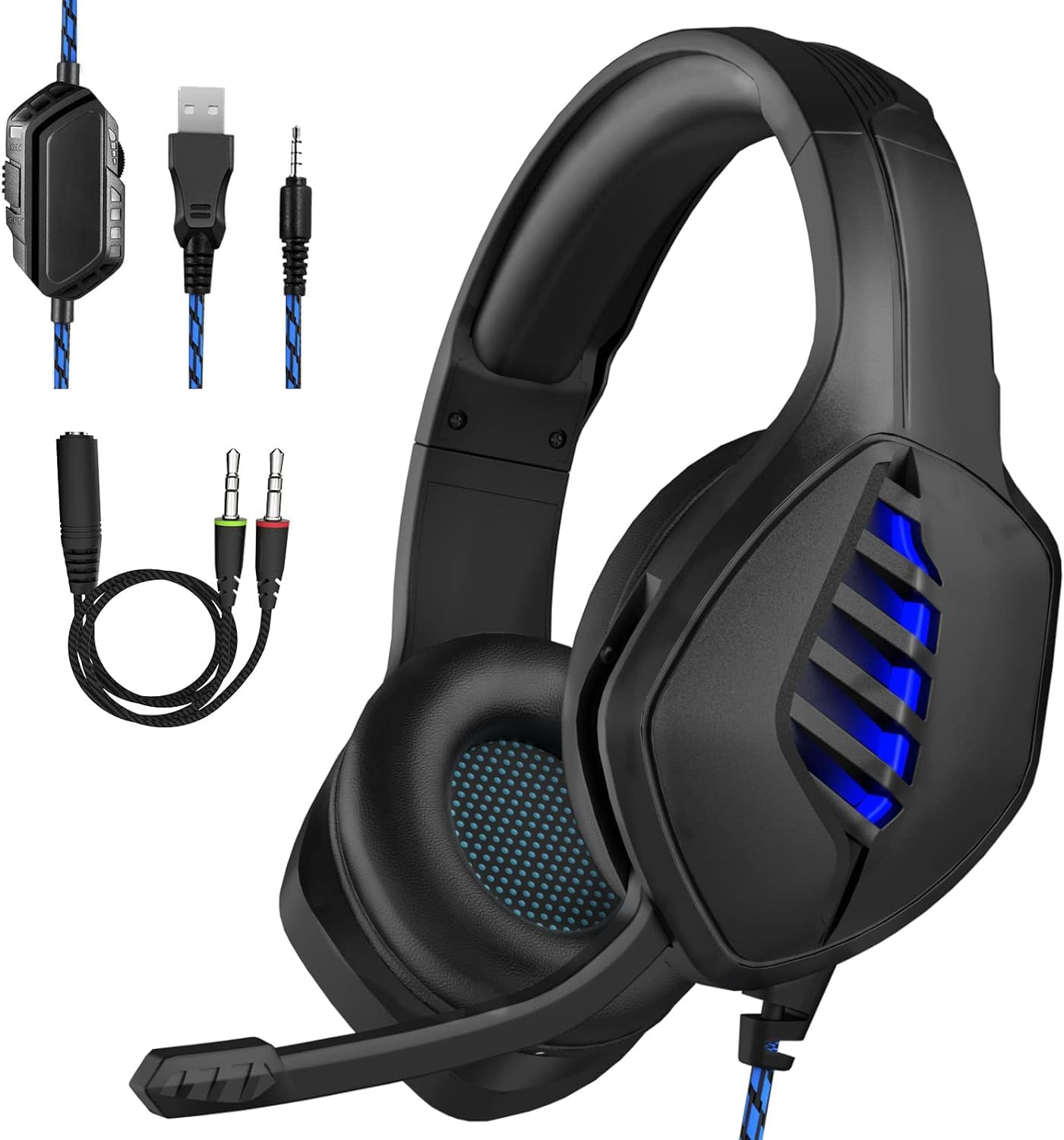 targeal Gaming Headset with Microphone - for PC, PS4, PS5, Xbox One, Xbox Series X|S - 3.5mm Jack Gamer Headphone with Noise Canceling Mic