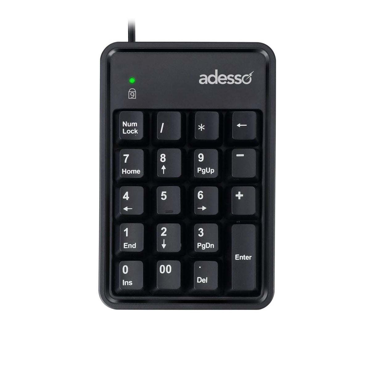 Adesso EasyTouch 600 Mechanical Numeric Keypad USB Wired 19 Key Number Pad