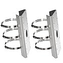 KENUCO PM DS-1275ZJ Universal Vertical Pole Mount Adapter for Most Wall Mounts Cameras PTZ (White- 2 PK)