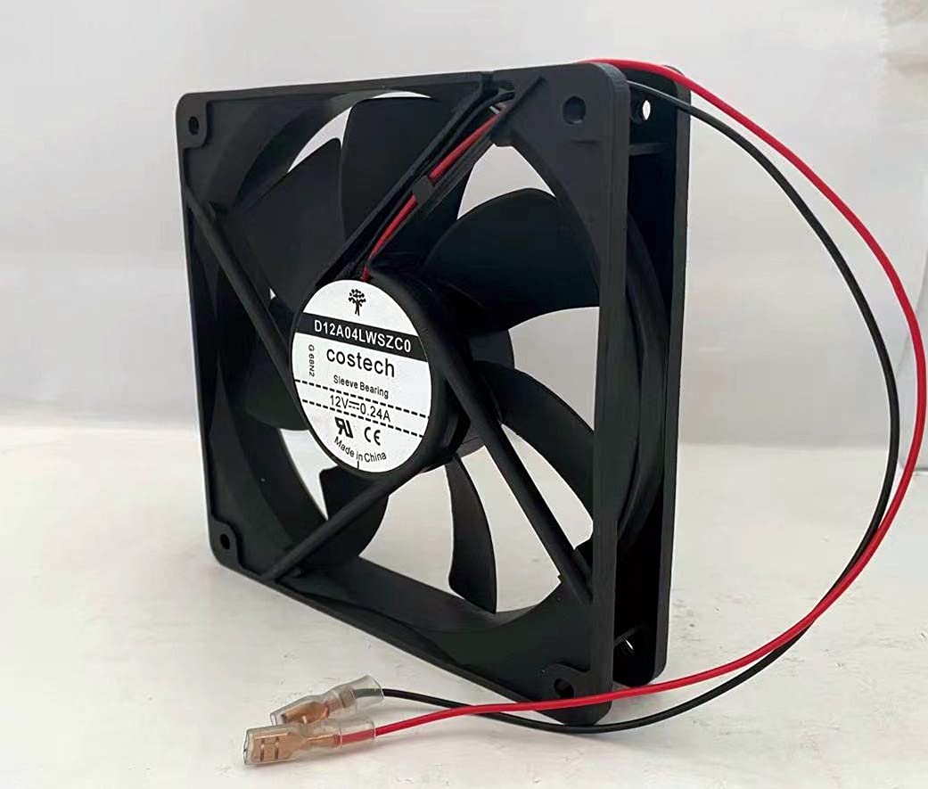 D12A04LWSZC0 COSTECH 12V 120mm Fan, 12V 0.24A 12025 Cooling Fan