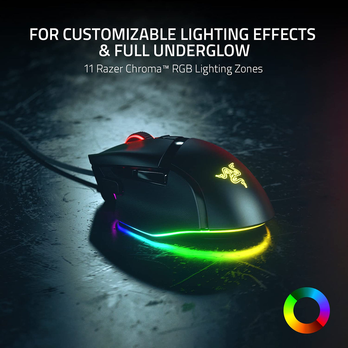 Razer Basilisk V3 Customizable RGB Wired Ergonomic Gaming Mouse, Black