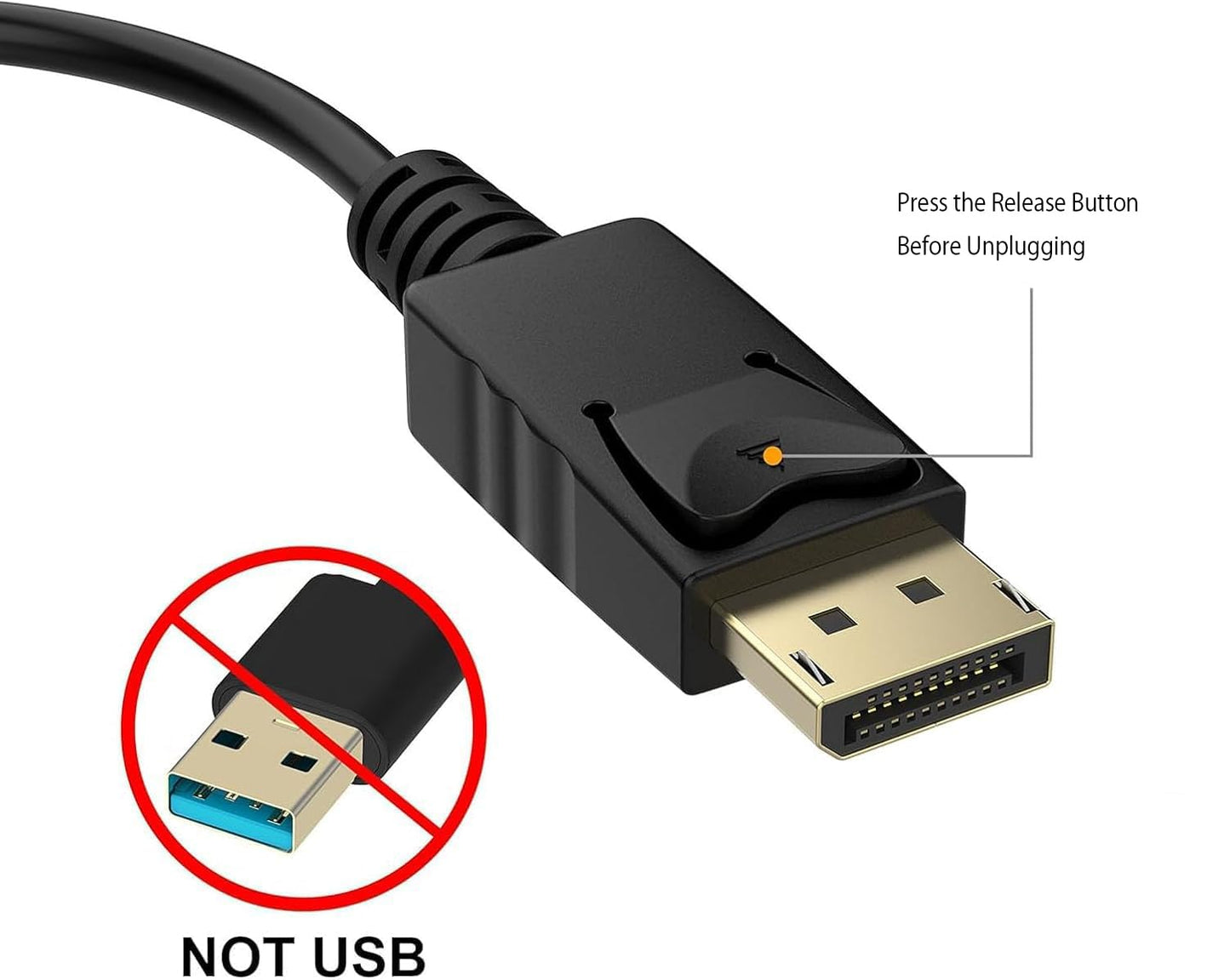 UIGOCLE Gold Plated Display Port to VGA Adapter (Male to Female), Compatible with Computers, PCs, Desktops, Monitors, Projectors, Laptops, HDTVs