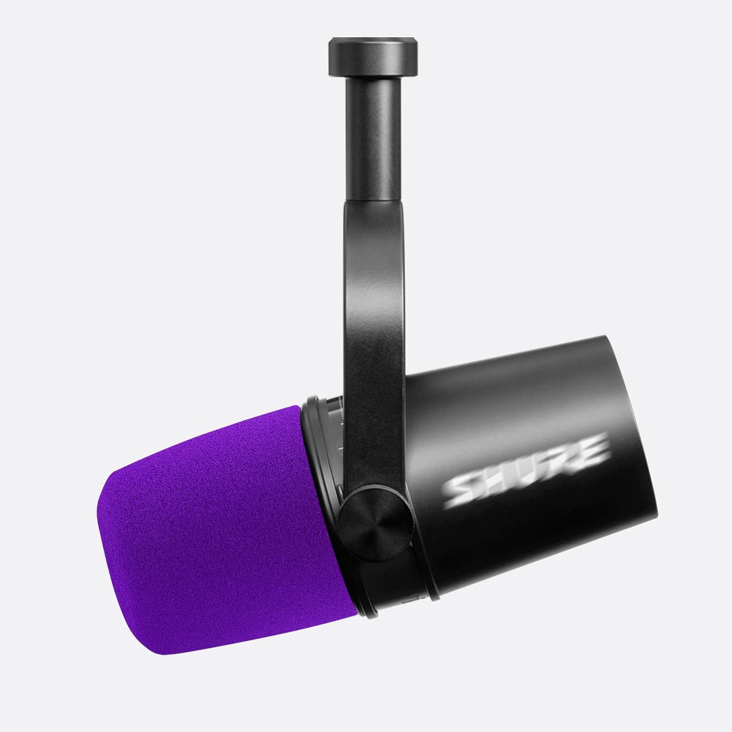 LEFXMOPHY MV7 Pop Filter for Shure MV7 MV7X Microphone Foam Cover Replacement, Purple Wind Muff