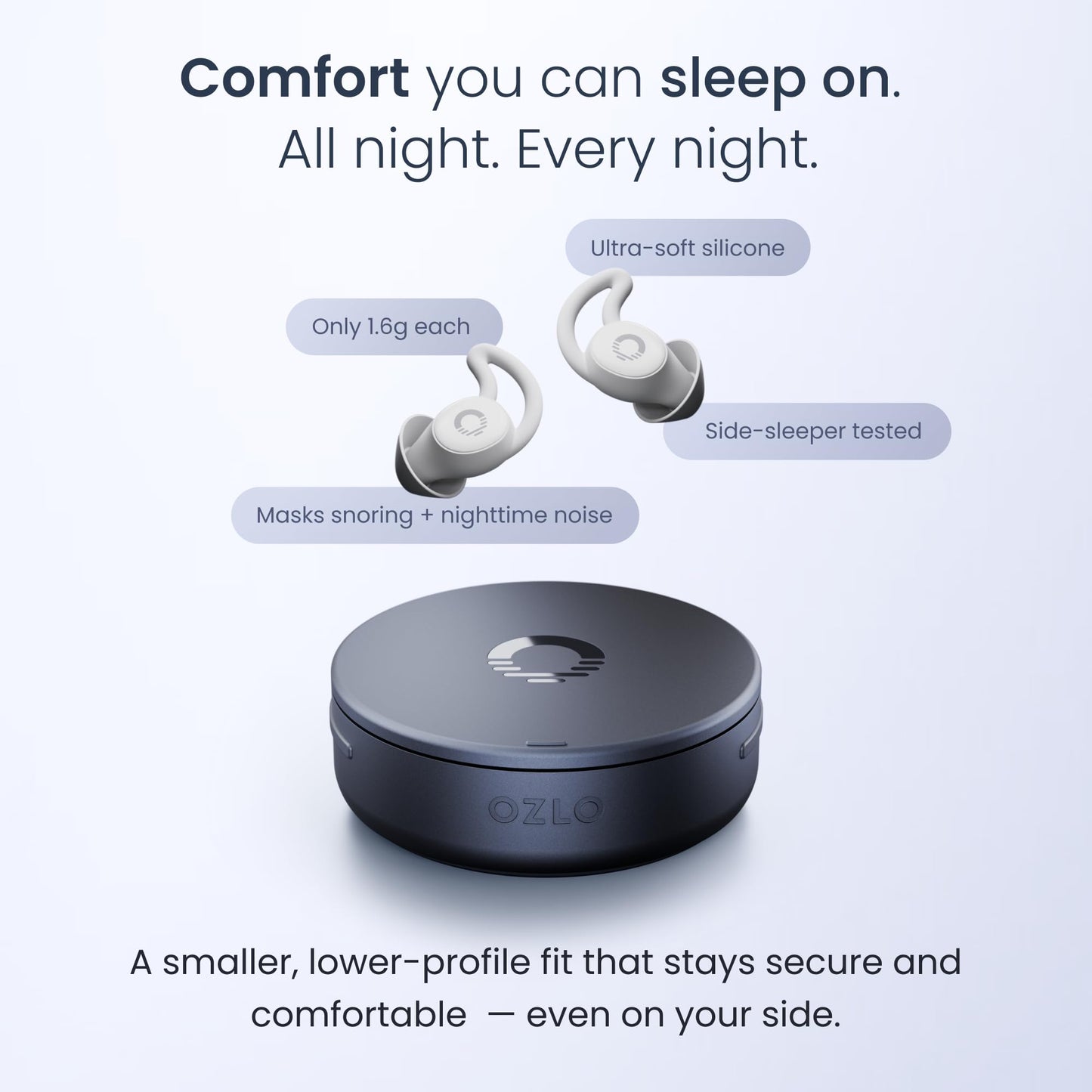 Ozlo Sleepbuds® 2 - Sleep Earbuds, Snoring & Noise Masking Headphones