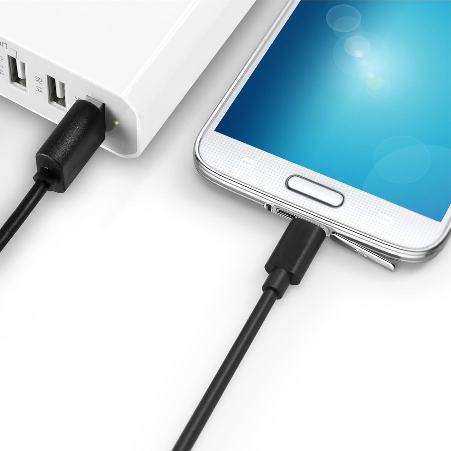 AGIPAXX Short Micro USB Cable,10 Pack 0.5FT USB 2.0 Cables Black