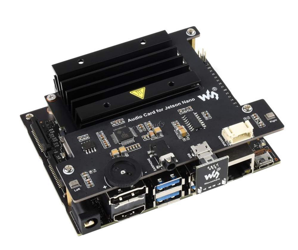USB Audio Codec for Jetson Nano, USB Sound Card Driver-Free Plug and Play Support Recording and Playback Built-in Microphone and Speaker Header