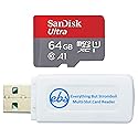 SanDisk 64GB Ultra Micro SD Card for Samsung Tablet Works with Tab S7, Tab S6 Lite, Tab A 8.0 (2019) (SDSQUA4-064G-GN6MN) Bundle with (1) Everything