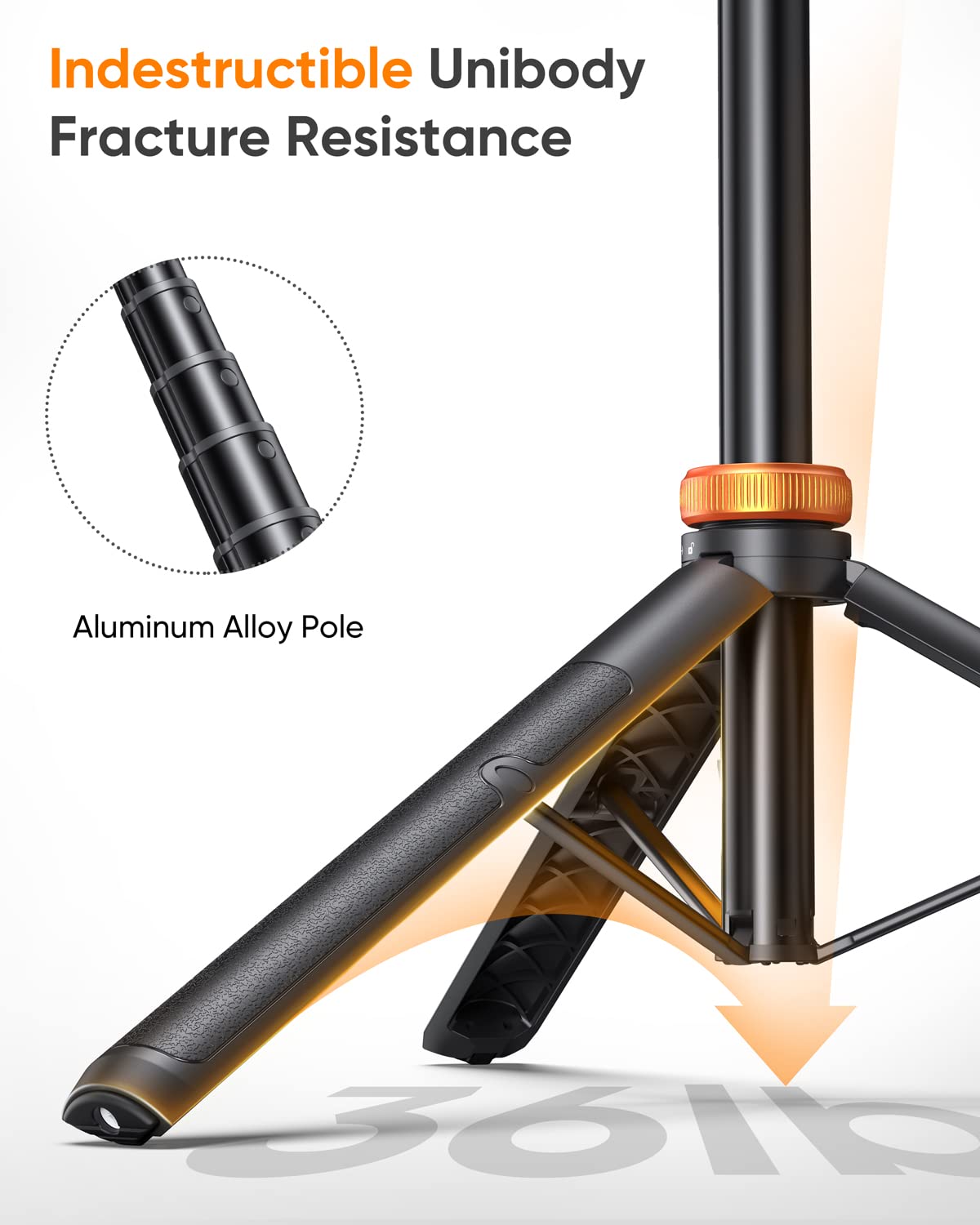 EUCOS 62" Phone Tripod, Tripod for iPhone & Selfie Stick with Remote, Extendable Cell Phone Stand & Ultimate Phone Holder, Solidest Phone Stand
