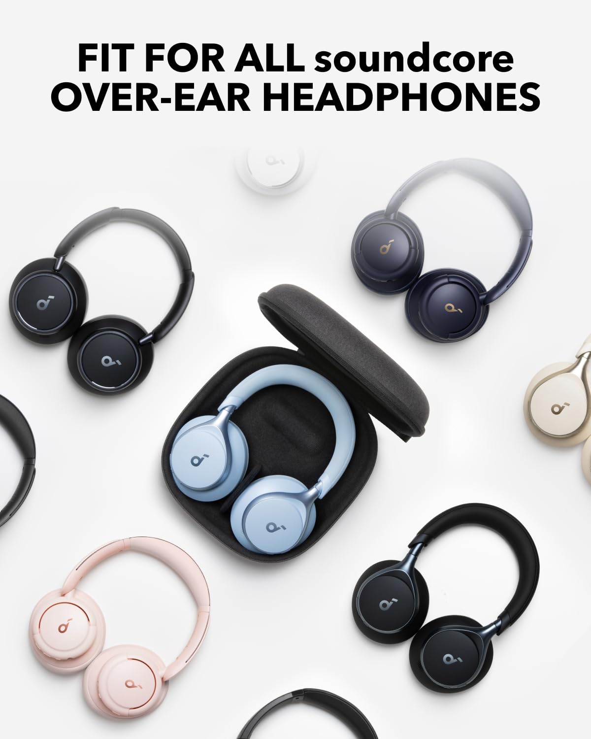 soundcore by Anker, Headphones Case, Compatible with All soundcore Over-Ear Headphones, Anti-Scratch, Water and Dust Resistant, Impact-Resistant