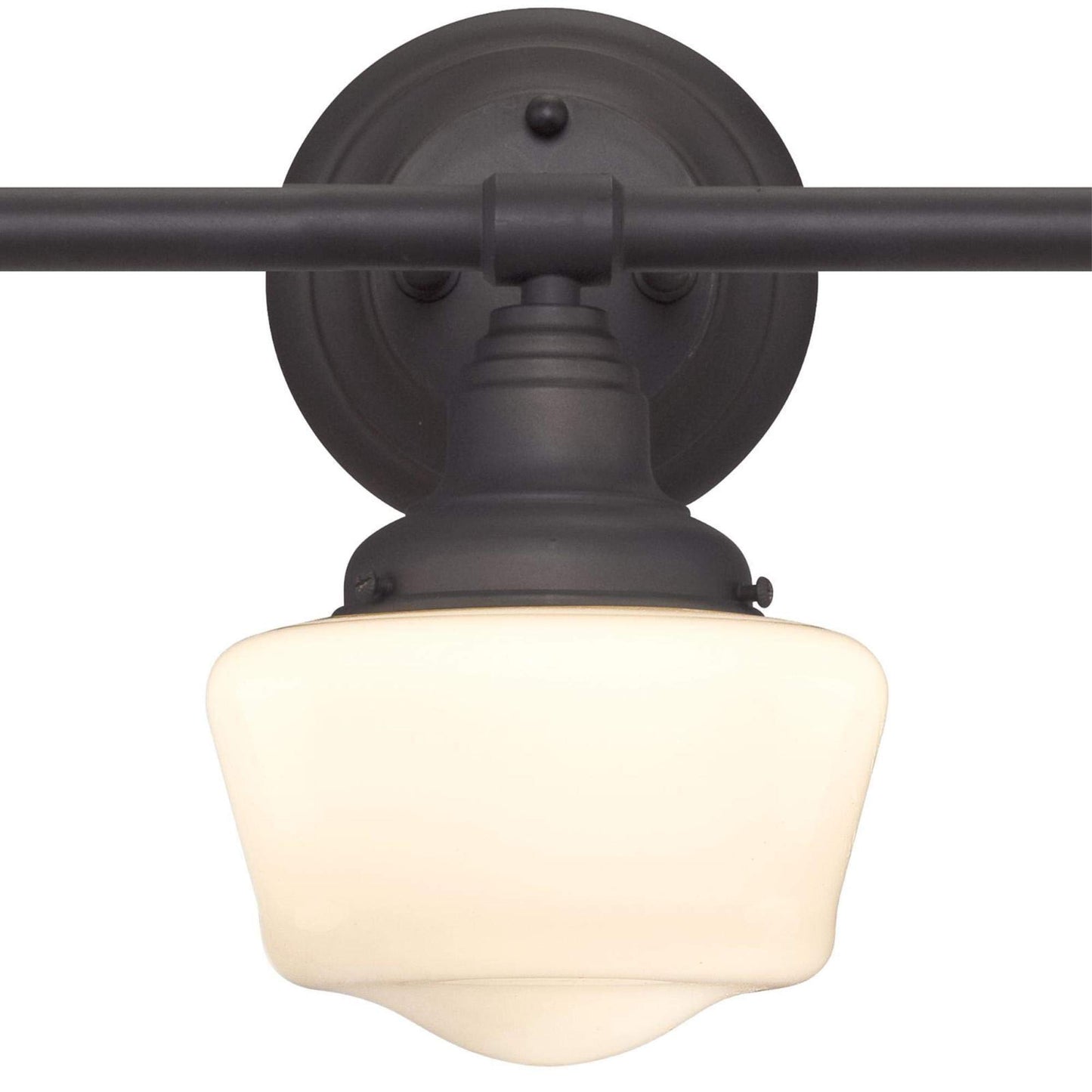 Westinghouse 6342100 Scholar Three-Light Indoor Wall Fixture, Oil Rubbed Bronze Finish with White Opal Glass , Oil-rubbed Bronze