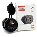 60W Socket Dual USB Type C PD 3.0 (60W) + USB A (36W) Fast Charger for Car, Boat, Marine & RVs