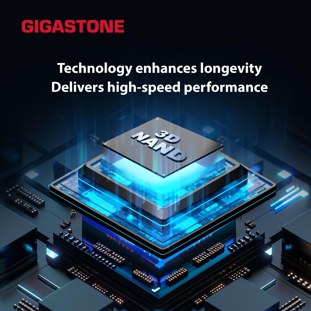 GIGASTONE 1TB SSD Flash Drive Z80 USB 3.2 Gen 2, 1000/800MB/s Hyper Speed, High Performance Computing, Capless Design, Data Storage, Backup