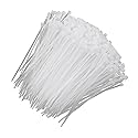Nylon Cable Zip Ties,1000pcs 3 x 100/150mm White Standard Self-locking Plastic Cable Ties (3x100)