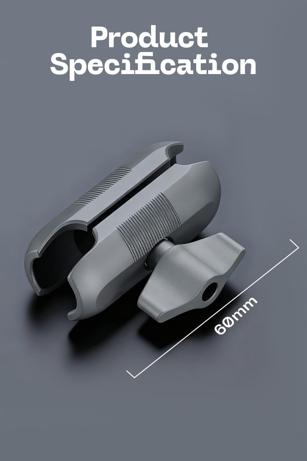 FANAUE Double Socket Arm - Full Length 2.36" Compatible with 17mm Ball Head to B Size 1" Ball Components