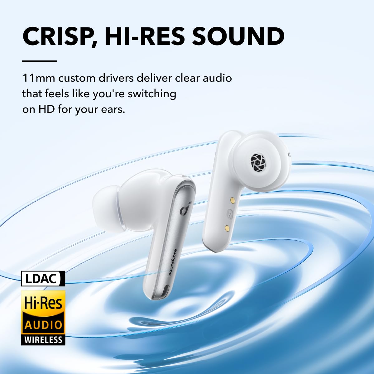 Soundcore by Anker Liberty 4 NC Wireless Noise Cancelling Earbuds, 98.5% Noise Reduction, Adaptive Noise Cancelling to Ears and Environment, Hi-Res
