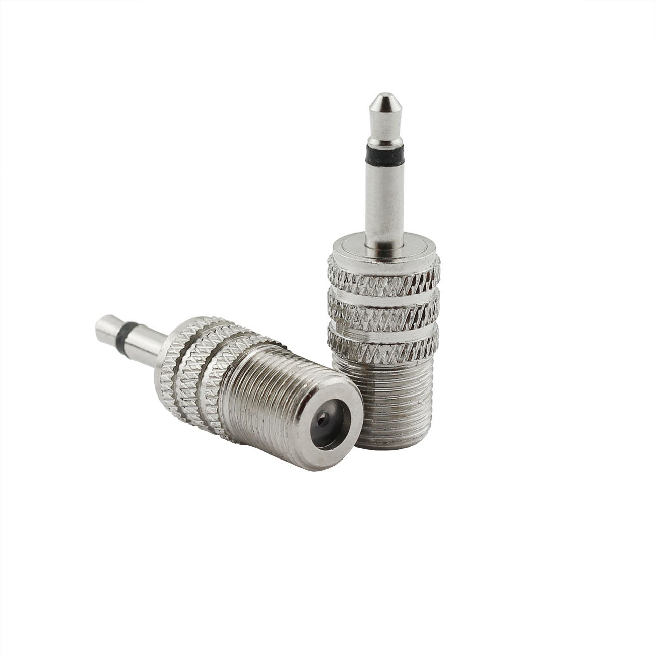 E-outstanding 2Pcs F-Type Female Jack to 3.5mm 1/8" Male Plug Mono Coaxial Audio Adapter Converter