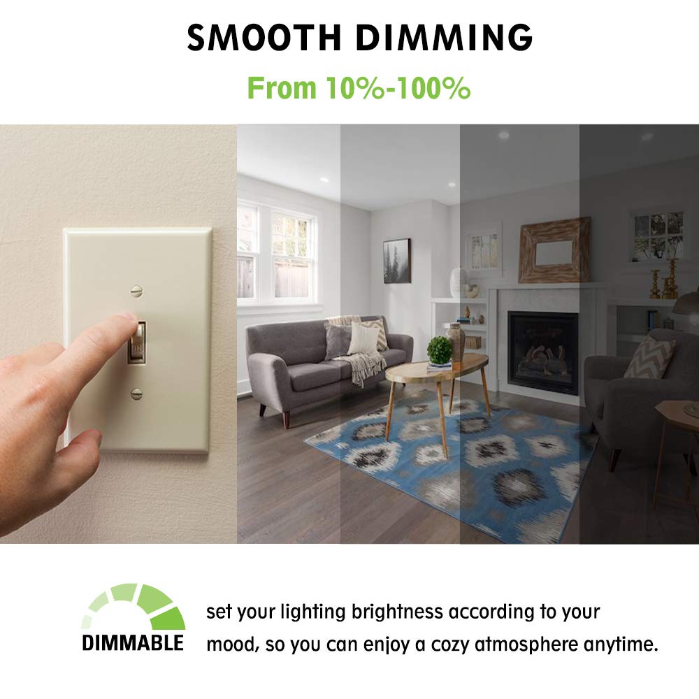 KENESCALR PAR30 LED Long Neck Flood Light Bulbs, 5000K Daylight White Dimmable Spotlight, 12W=75W Halogen, 1200LM E26 Base 40 Degree, Indoor/Outdoor
