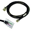 APG Printer Interface Cable | CD-101B | Cable for Cash Drawer to Printer Connection | 1 x RJ-12 Male - 1 x RJ-45 Male | Connects to EPSON and Star
