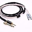 Black 16 Cores 5N Pcocc Compatible with For SENNHEISER HD800 HD800S Headphone Upgrade Cable Extension cord (1.2meter(4feet), Hybrid cable)