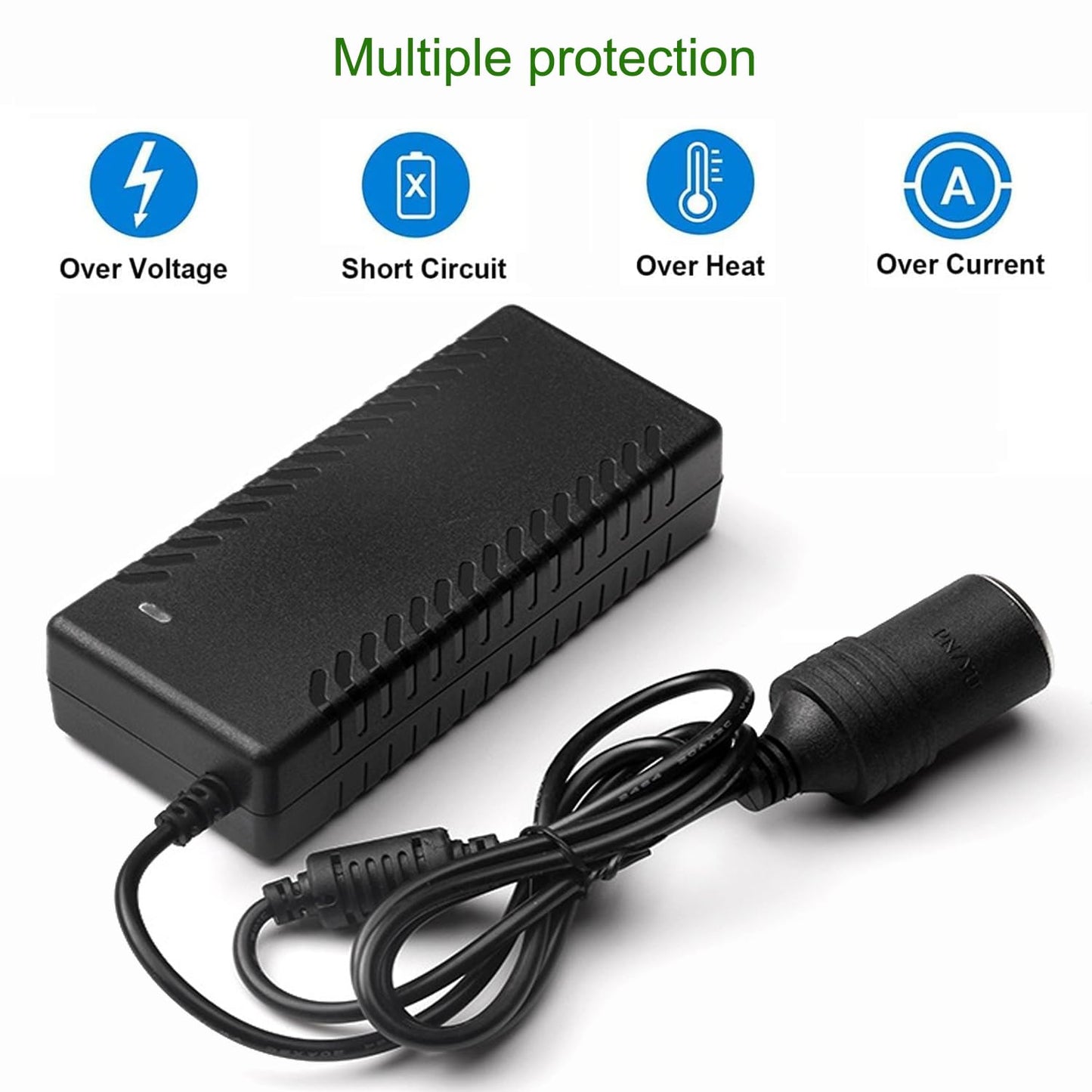 AC to DC Converter 100V-240V to 12V/6A 72W Cigarette Lighter Socket Power Supply Adapter Car Cigarette Lighter Socket for Car Cooler Warmer Air…