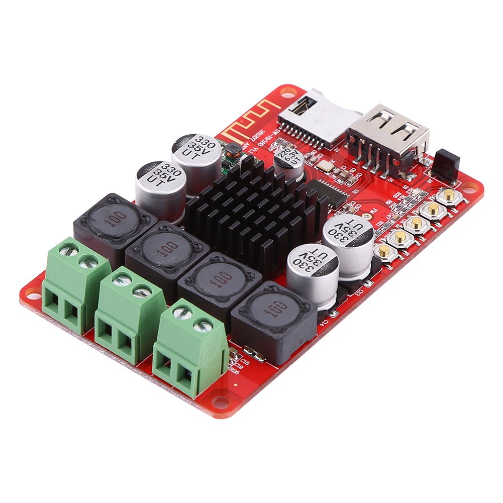 Hilitand 50W+50W Portable Audio Receiver Amplifier Board TF Card Decoder with Remote Control DC 8-26V