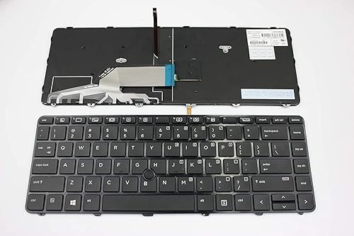 New US Layout Black Color Backlit Laptop Keyboard Replacement for HP ProBook 640 G2 645 G2 Backlight Light