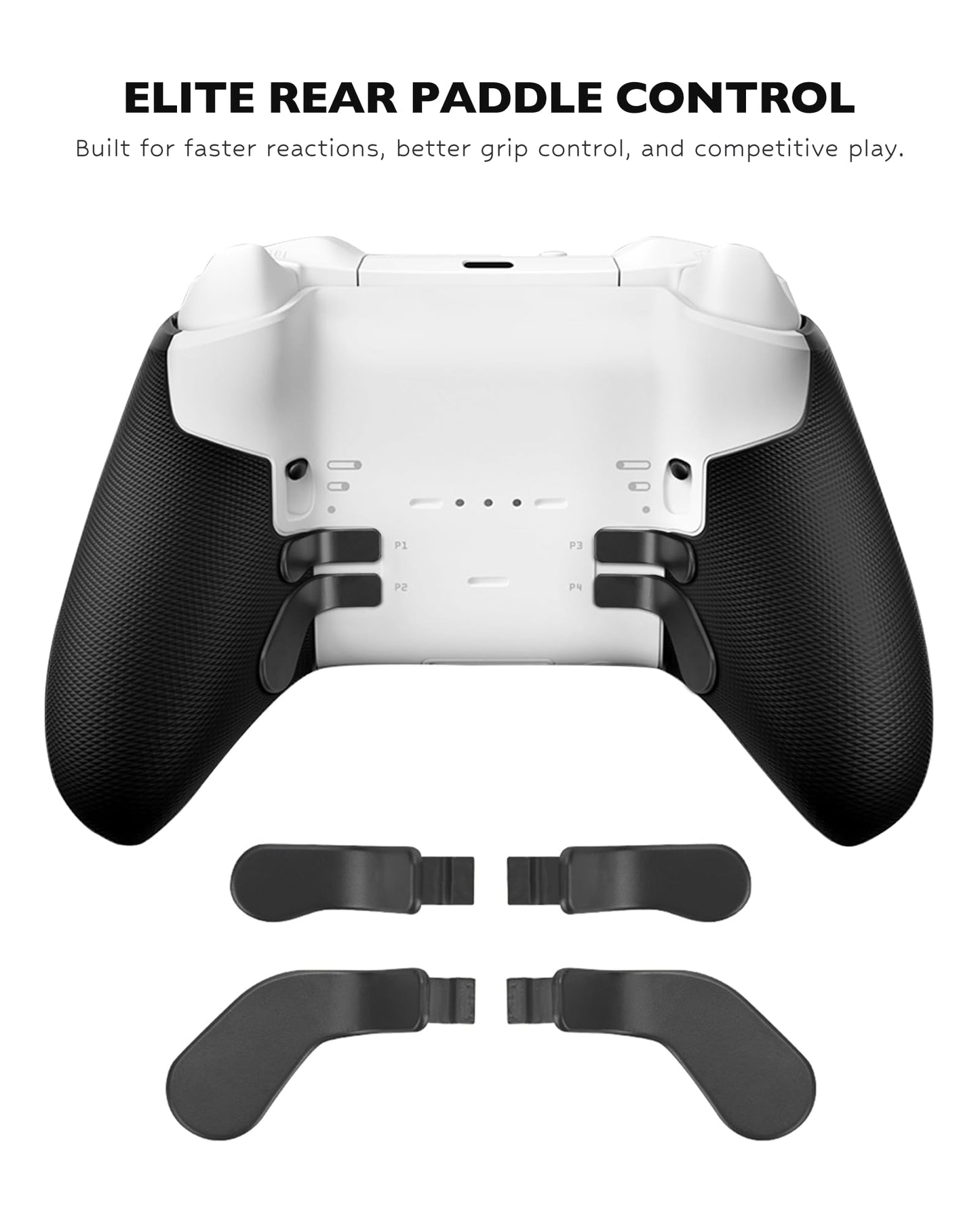 Metal Replacement Thumbsticks for Xbox Elite Controller Series 2 Core, Component Pack Includes 4 Swap Magnetic Joysticks, 4 Paddles, 1 Standard