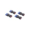 BDHI 4pcs No Wires Connector - Female T-Plug Style to Male EC3 Adapter(B152-4)