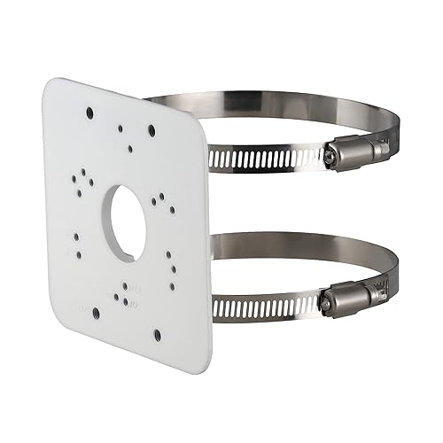 PFA152-E Pole Mount Bracket for Dahua IP and CVI Camera, White, Pack of 1
