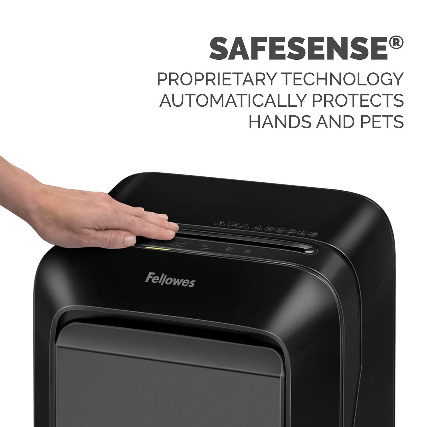 Fellowes LX210 P-4 Micro-Cut Paper Shredder, Jam-Proof Heavy-Duty Paper Shredder for Office, 16 Sheet Capacity, Black