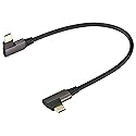 AAOTOKK 90 Degree USB 3.1 Type C Cable Right & Left Angled 3.1 USB Type C Male 4K@60Hz Gen 2 Extension Cable Supports Charging,Data,Audio,Video Cable
