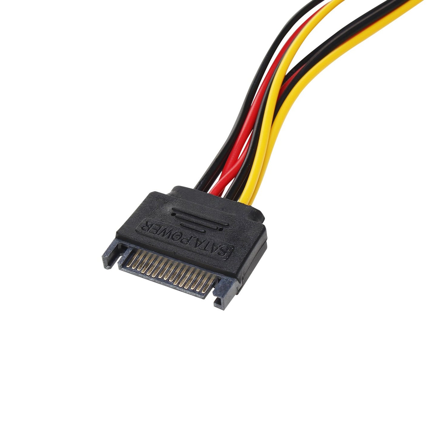 2 Pack Power Y Splitter Cable, 15 Pin SATA Male to Dual Female 7-Inch, Durable Adapter for SATA Hard Drives, SSDs, CD/DVD Drives