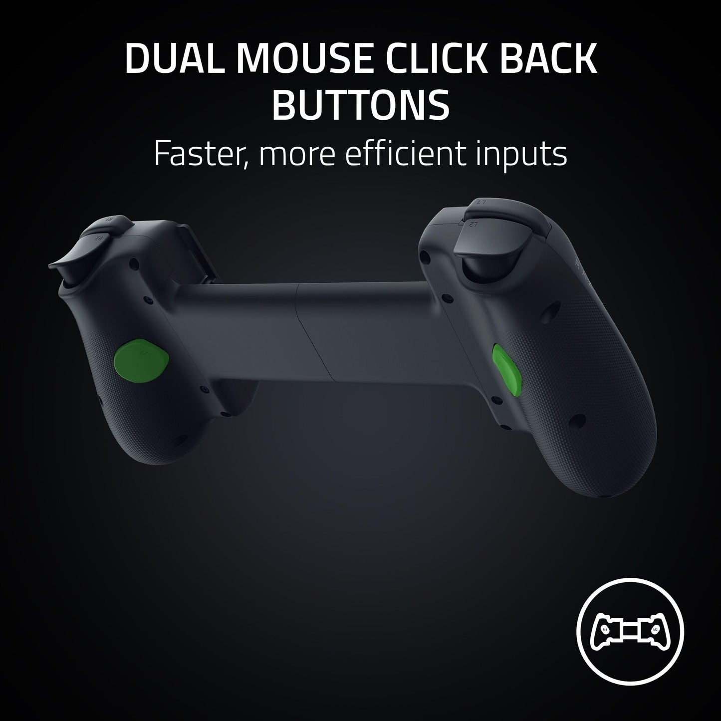 Razer Kishi V3 Gaming Controller for iPhone 15, 16, 17 Series & Android: Full Sized TMR Thumbsticks - Dual Back Buttons - Fits Most Phone Cases - PC