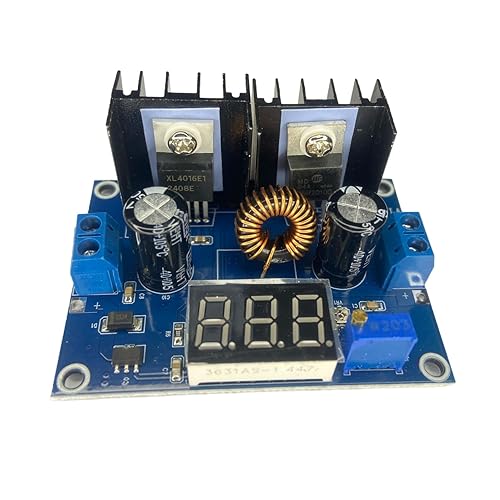 XL4016 DC-DC Buck Converter, 5V/12V/15V/24V Adjustable, 4-38V to 1.25-36V 8A High Power with Display, Step-Down Module for DIY/Automation