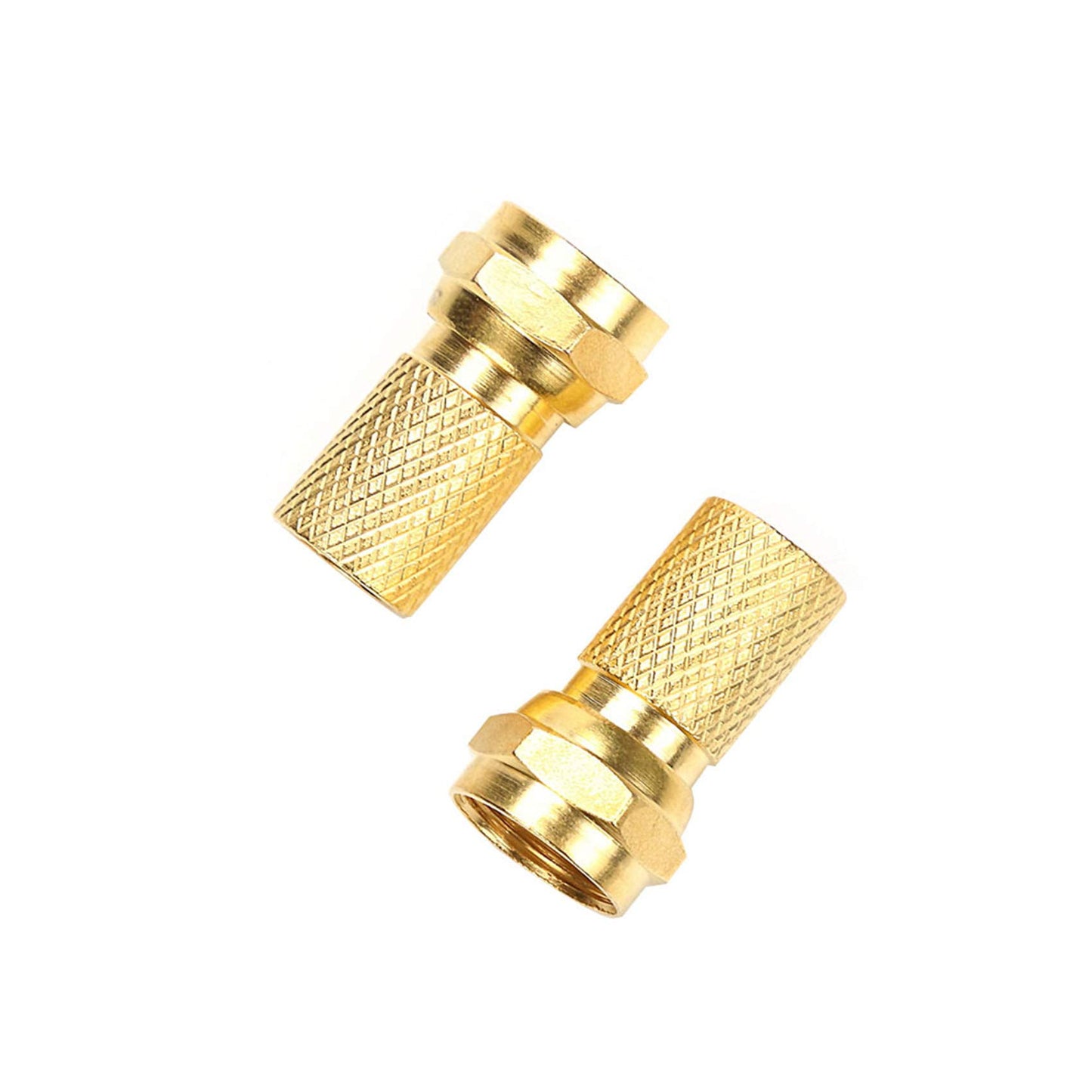 TLS.eagle RG6 Compression F Type Gold Plated Connector Twist on Coax Cable Adapter Pack of 10