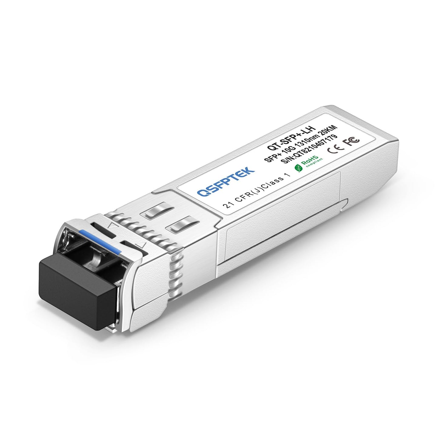 QSFPTEK 10GBASE-LH SFP Module, SFP+ 1310nm 20km Duplex LC SMF DOM Optical Networking Transceivers, Mini GBIC Compatible SFP-10G-LH, and Other Open