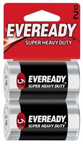 Eveready Super Heavy Duty D Batteries 2 ea (Pack of 3)