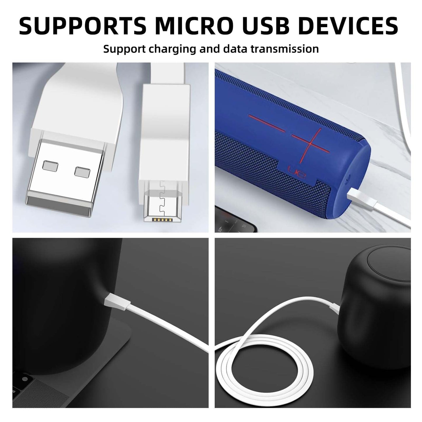 BCWJ NETS Boom 3 AC Wall Charge USB Cable Cord for UE Ultimate Ears Power Up Charging Dock, Boom 3, MEGABOOM 3 Blast, Boom 2, MEGABLAST, Wonderboom